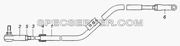 6520-1108040 Толкатель в сборе для КамАЗ-6450 8х8 (список запасных частей)