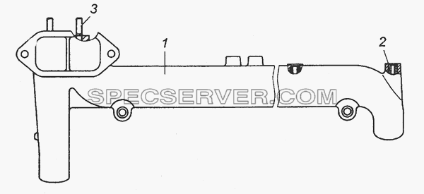 7406.1115110-20 Тройник в сборе для КамАЗ-6450 8х8 (список запасных частей)