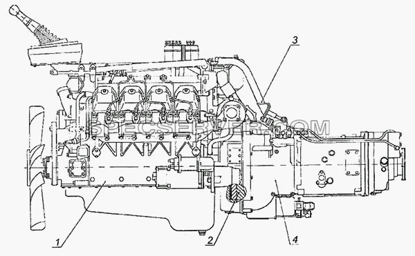 Агрегат силовой для КамАЗ-6460 (список запасных частей)