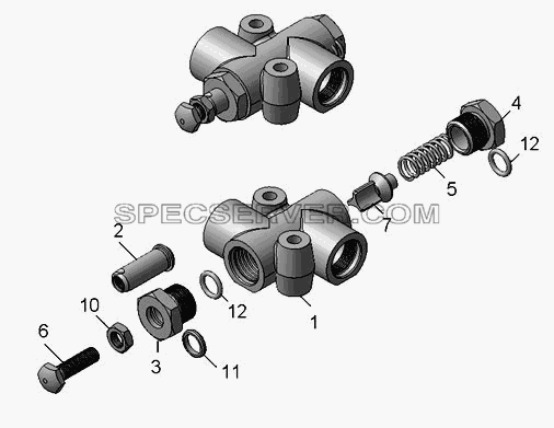 5511-8614010 Клапан ограничительный для КамАЗ-65115 (2009) (список запасных частей)
