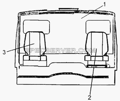 Установка сидений (53215, 54115) для КамАЗ-65115 (список запасных частей)