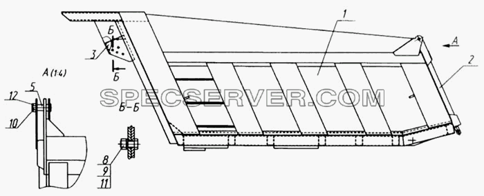 Платформа в сборе (65115) для КамАЗ-65115 (список запасных частей)