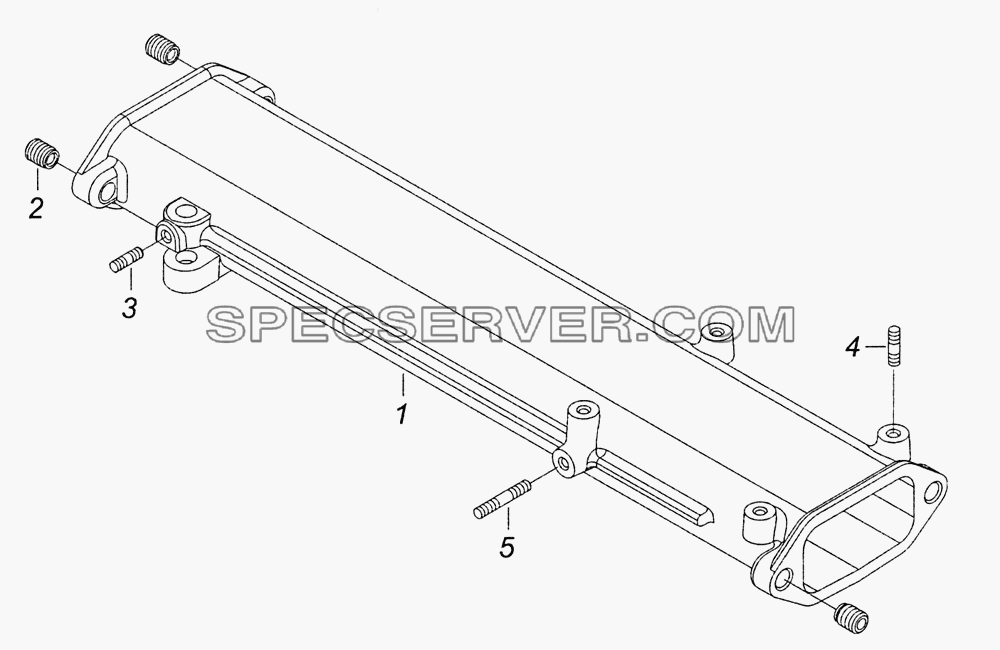 7406.1115122-10 Труба подводящая для КамАЗ-6522 (Euro-2, 3) (список запасных частей)