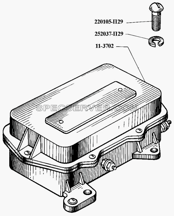 Регулятор напряжения для КрАЗ-255 (список запасных частей)