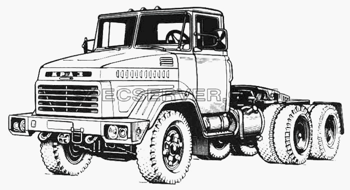 Автомобиль-седельный тягач КрАЗ-6444 для КрАЗ-6510 (список запасных частей)