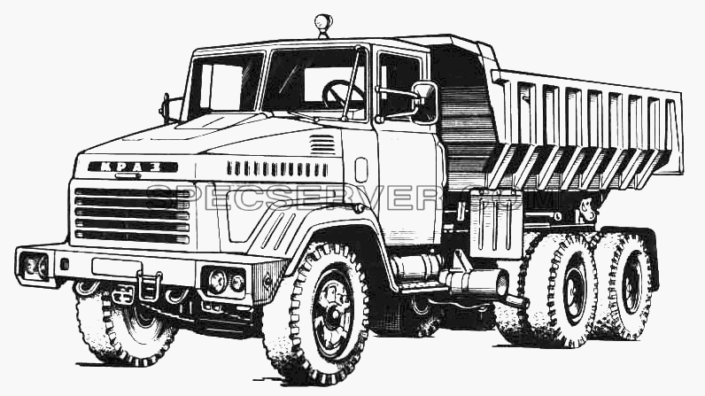 Трехосные автомобили самосвалы КрАЗ-6510 и КрАЗ-651001 для КрАЗ-6510 (список запасных частей)