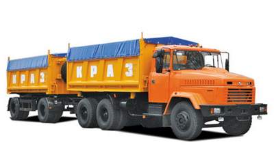 Cамосвальный автопоезд КрАЗ-65055-65 + прицеп самосвал