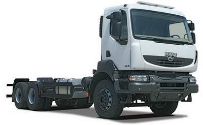 Шасси КрАЗ Н23.2R с кабиной RENAULT - технические характеристики