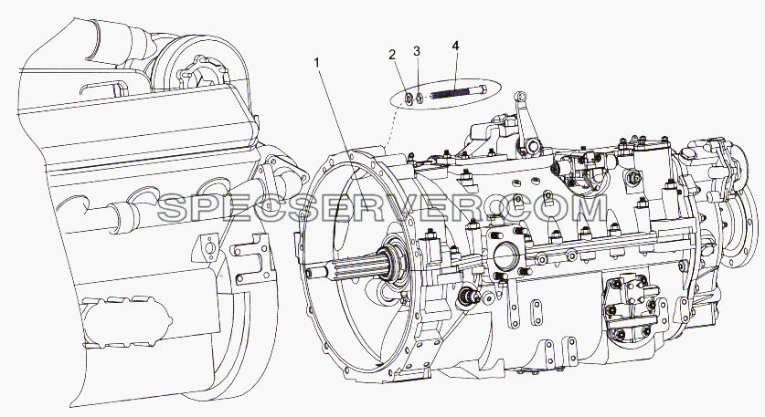 Установка коробки передач для МЗКТ-65151 