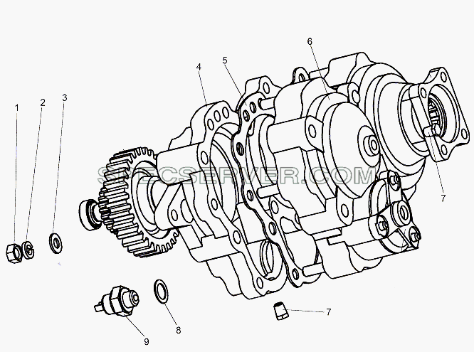 Коробка отбора мощности 75165-4201010 для МЗКТ-65151 