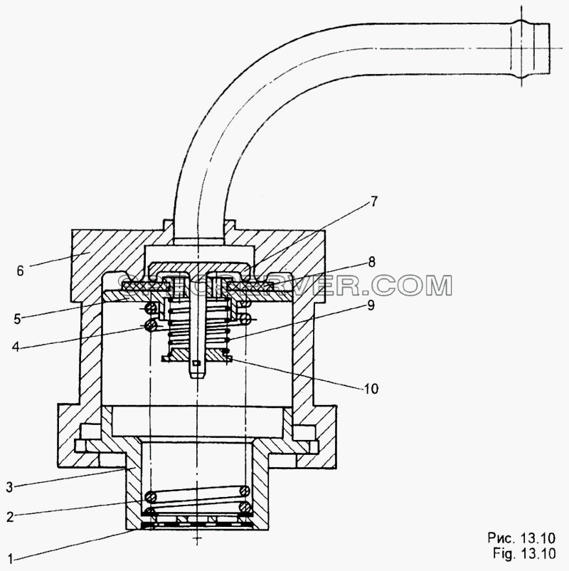 Клапан редукционный для МЗКТ-65158 (список запасных частей)
