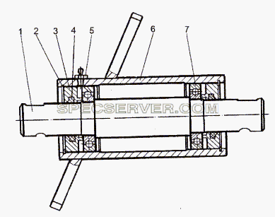 Опора промежуточная 652511-3422080 для МЗКТ-652511 (список запасных частей)