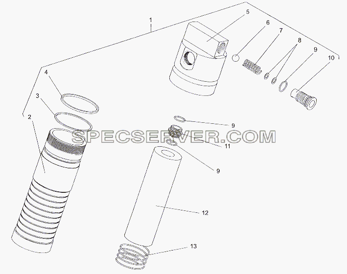 Фильтр 7930-1910050-20 для МЗКТ-7401 (список запасных частей)