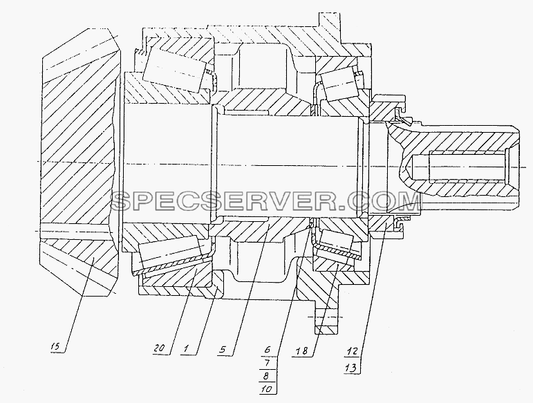 Шестерня для МЗКТ-74131 (список запасных частей)