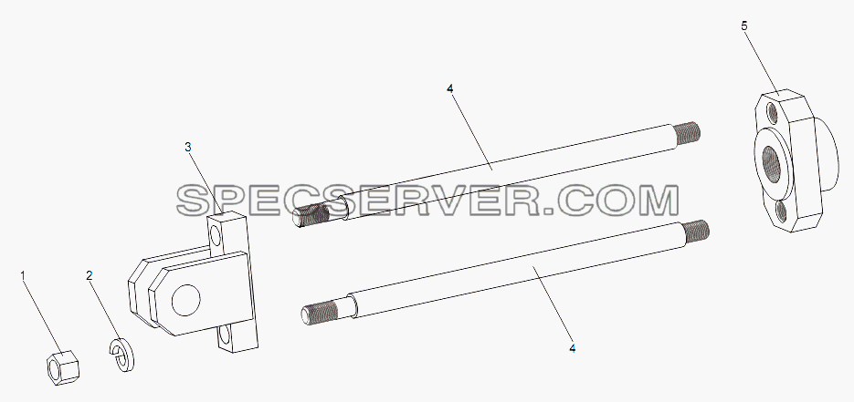 Тяга 79096-2710130 для МЗКТ-751652 (список запасных частей)