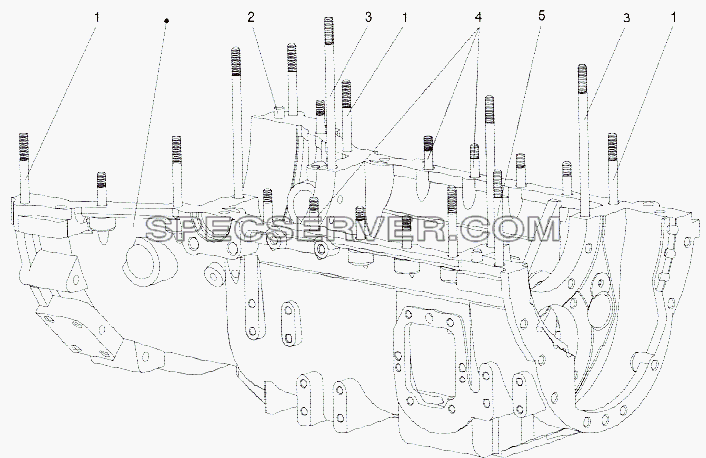 Нижняя часть картера коробки передач 201-1701016 для МЗКТ-75165 (список запасных частей)