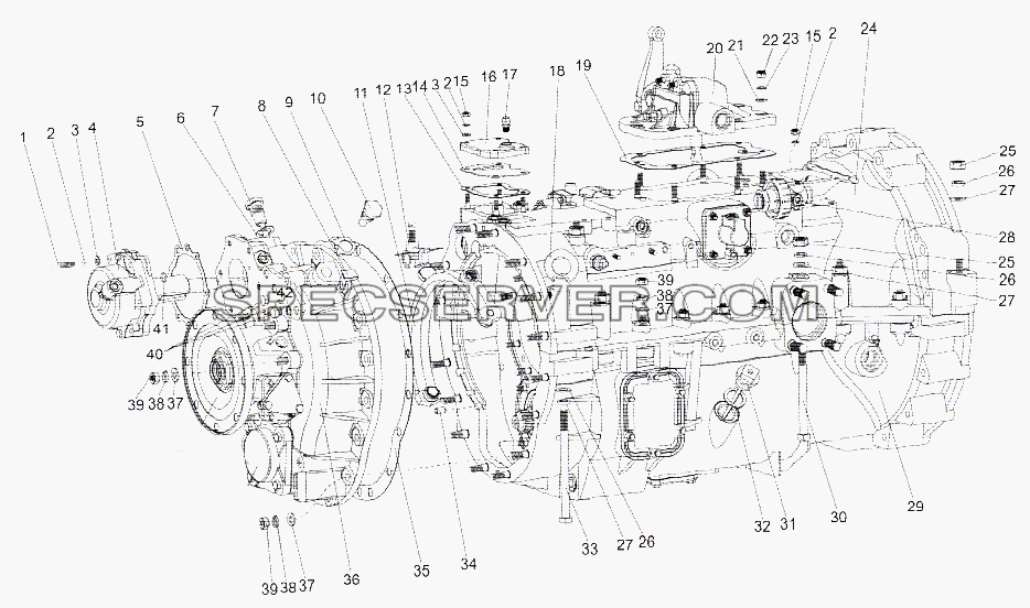Коробка передач 202-1700050-04 для МЗКТ-79092 (нов.) (список запасных частей)