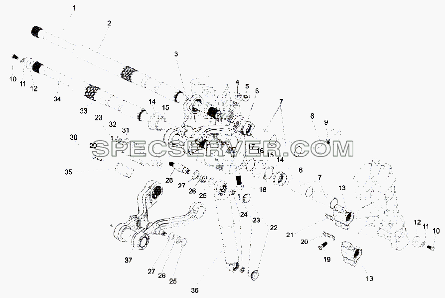 Подвеска передняя для МЗКТ-79092 (нов.) (список запасных частей)