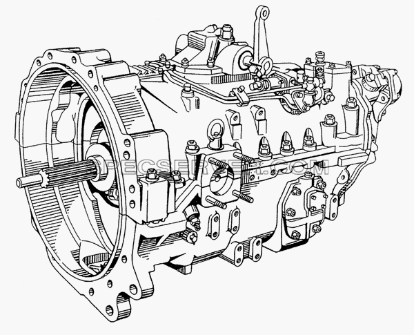 Коробка передач для МЗКТ-79092 (список запасных частей)