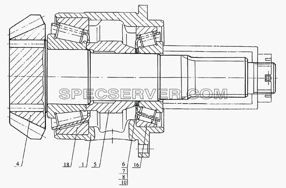 Шестерня коническая для МЗКТ-79092 (список запасных частей)