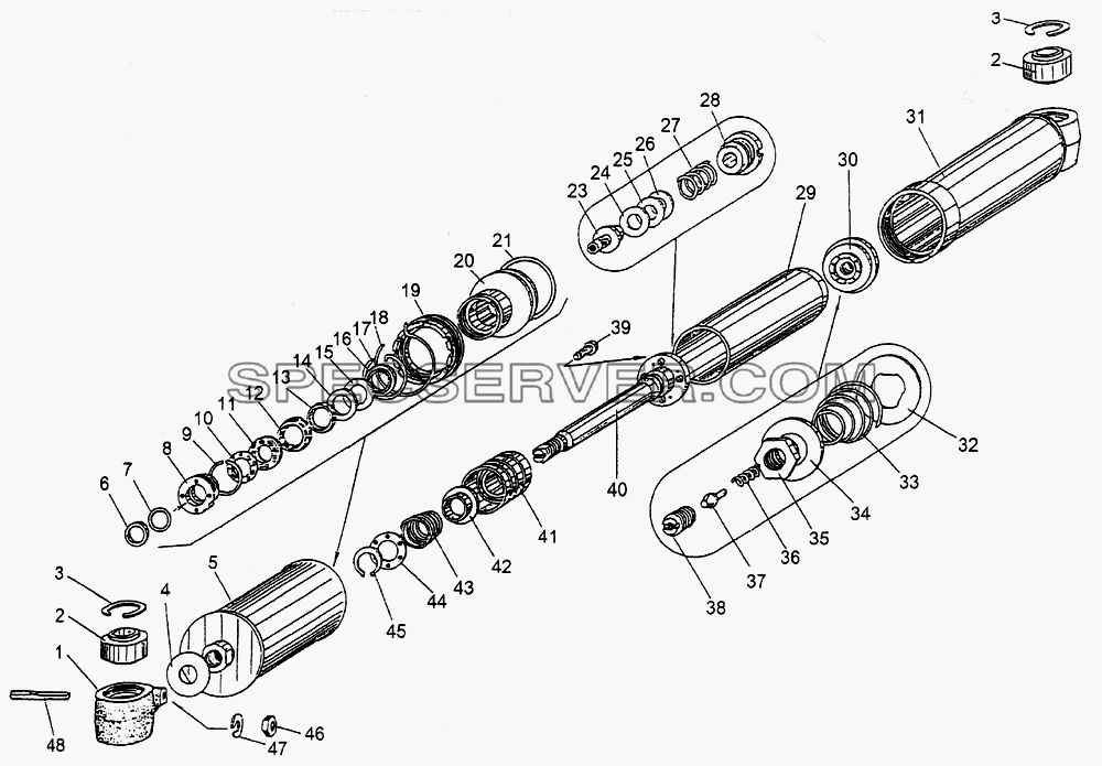 Амортизаторы передние для МЗКТ-79092 (список запасных частей)