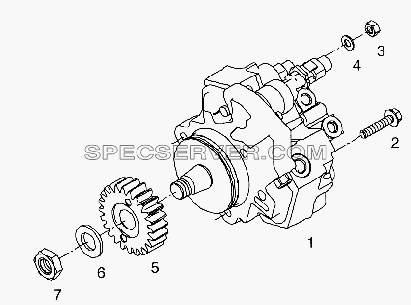 Топливный насос высокого давления CP3.3 для MAN TGL (список запасных частей)