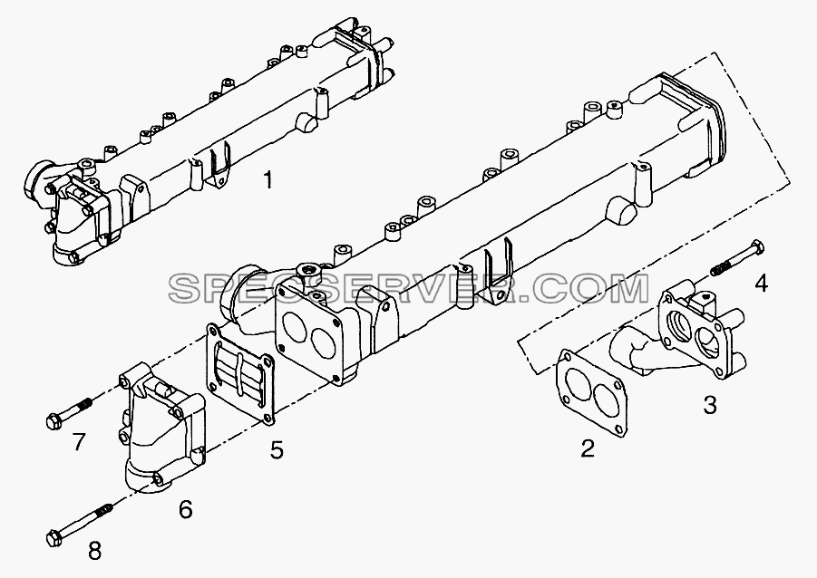 Элементы системы рециркуляции выхлопных газов для MAN TGL (список запасных частей)