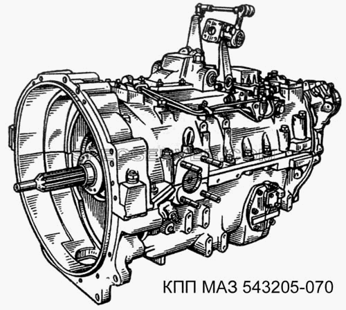 КПП МАЗ 543205-070 для КПП МАЗ-543205-070 (список запасных частей)
