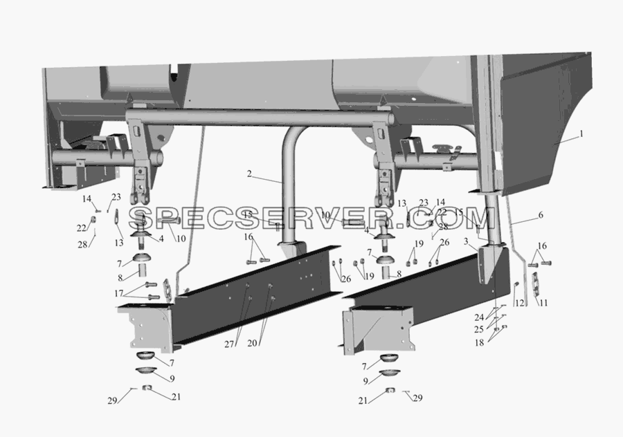 Установка кабины 437030-5000002 для МАЗ-437030 (Зубрёнок) (список запасных частей)