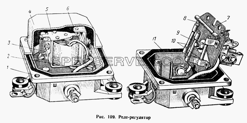 Реле-регулятор для МАЗ-500А (список запасных частей)