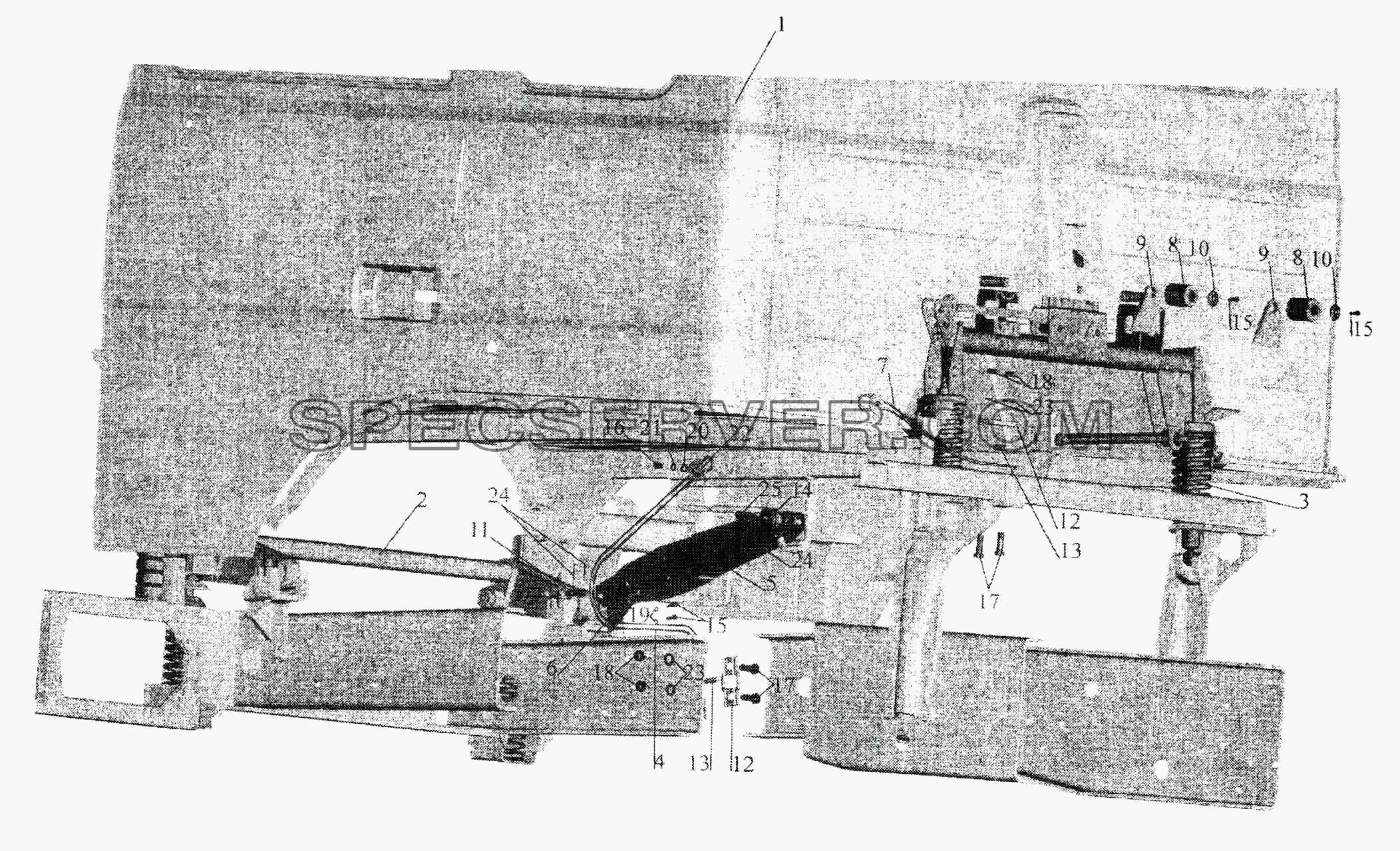 Установка большой кабины для МАЗ-5336 (список запасных частей)