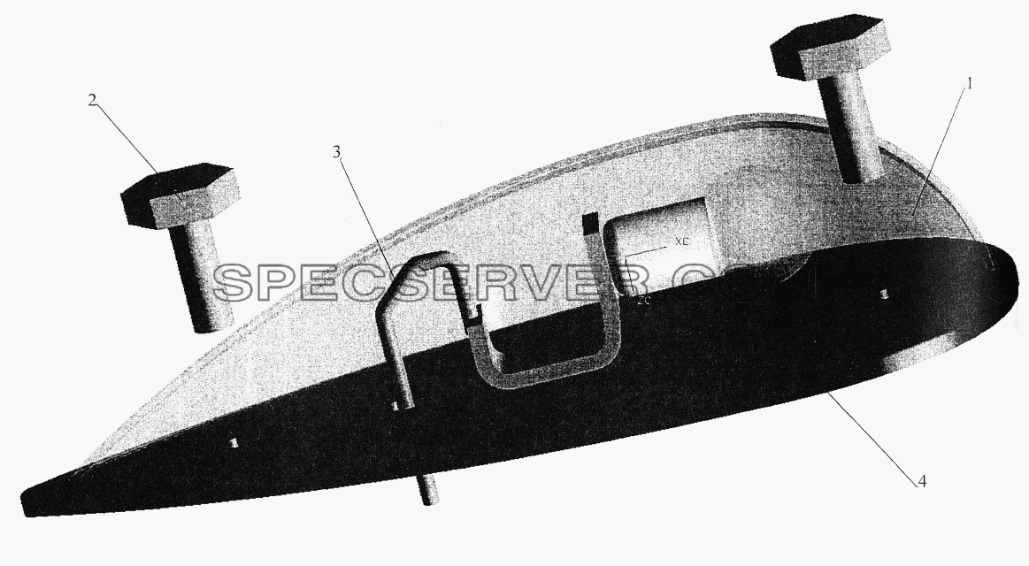 Установка фонаря автопоезда для МАЗ-544069 (список запасных частей)