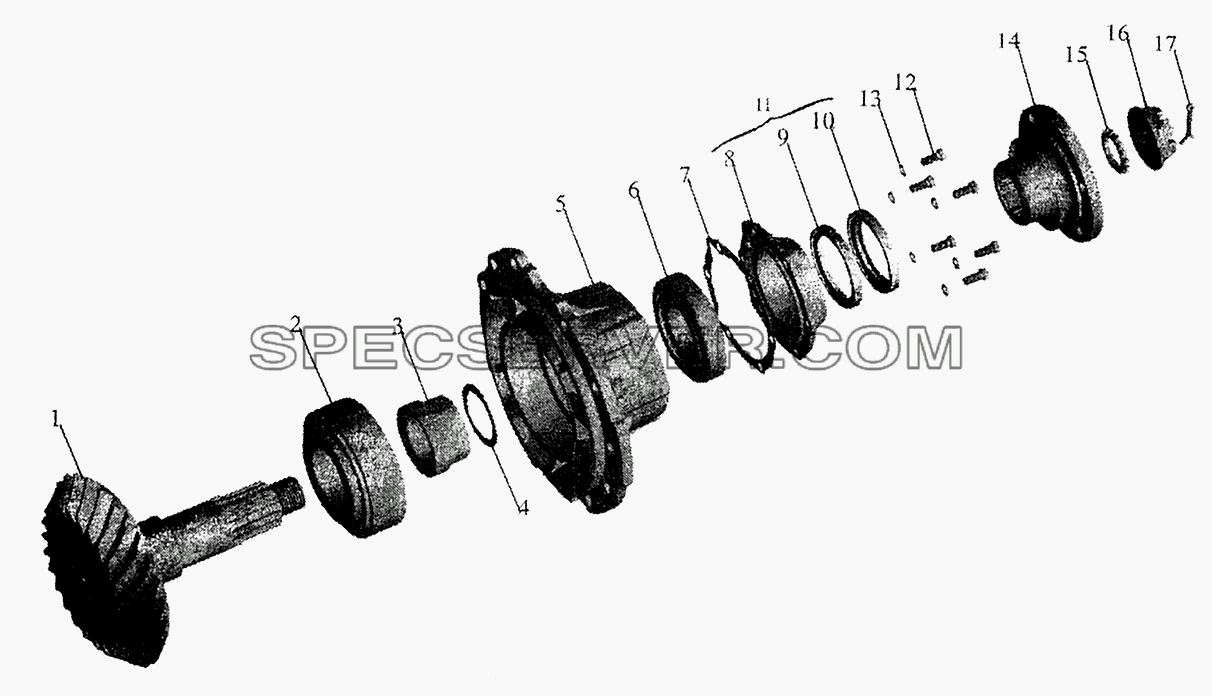 5440-2402021-002 Шестерня ведущая для МАЗ-5440 (список запасных частей)