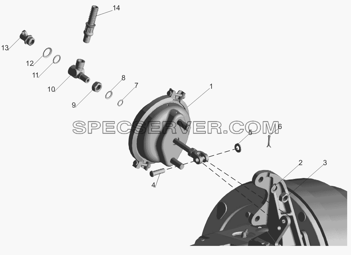 Крепление тормозных камер 643008-3519001 для МАЗ-551605 (список запасных частей)