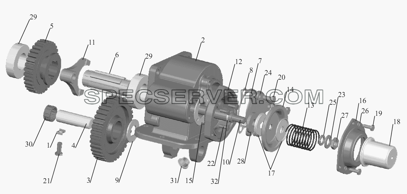 Коробка отбора мощности 503-4202010-Б для МАЗ-551605 (список запасных частей)