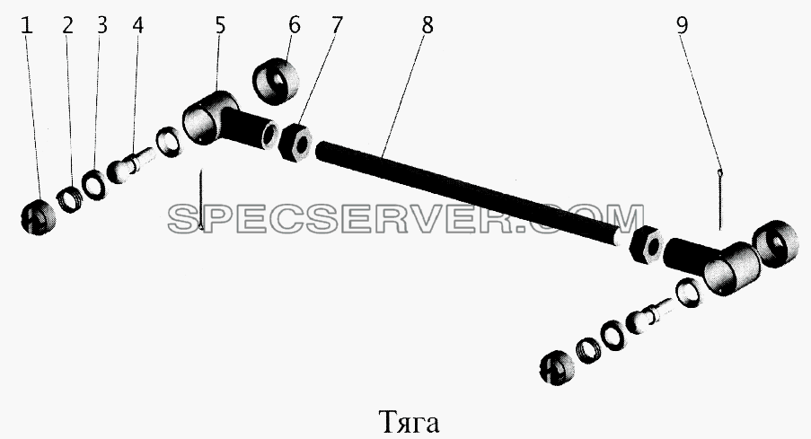Тяга для МАЗ-5516А5 (список запасных частей)