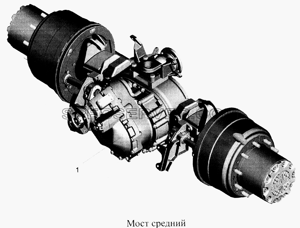 Мост средний для МАЗ-5516А5 (список запасных частей)