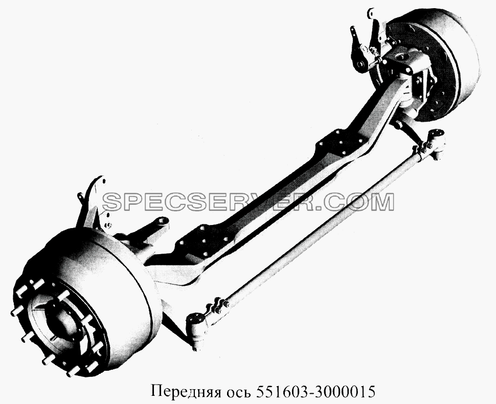 Передняя ось для МАЗ-5516А5 (список запасных частей)
