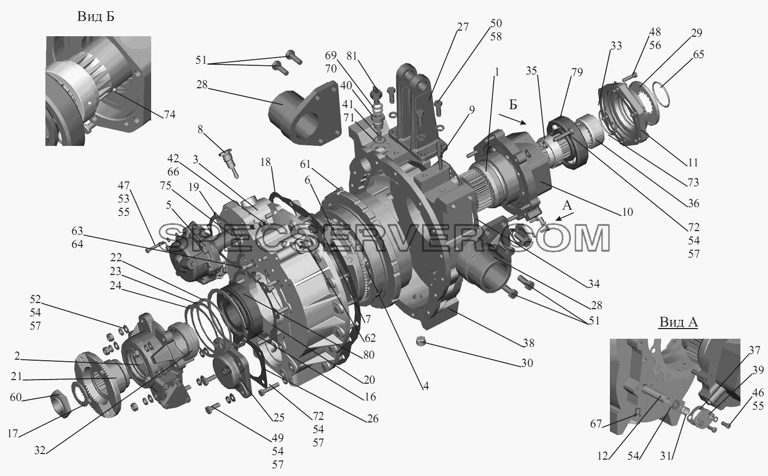 Ходоуменьшитель 555102-1717010 для МАЗ-555102, 5551А2 (список запасных частей)