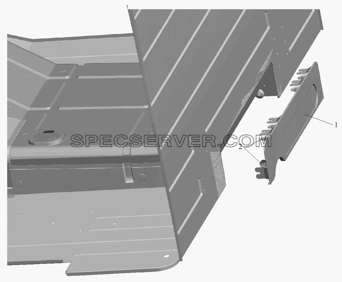 Установка экранов 544003-8400026 для МАЗ-631236 (список запасных частей)