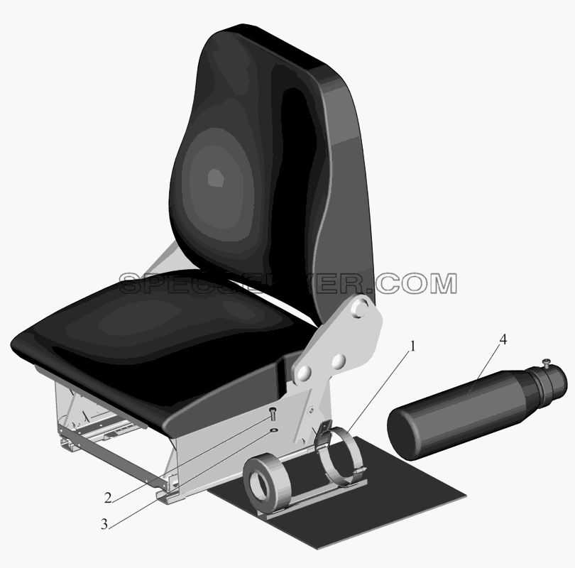 Установка огнетушителя 6425-3910040 для МАЗ-631705 (список запасных частей)