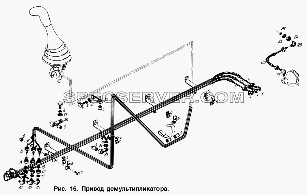 Привод демультипликатора для МАЗ-6317 (список запасных частей)