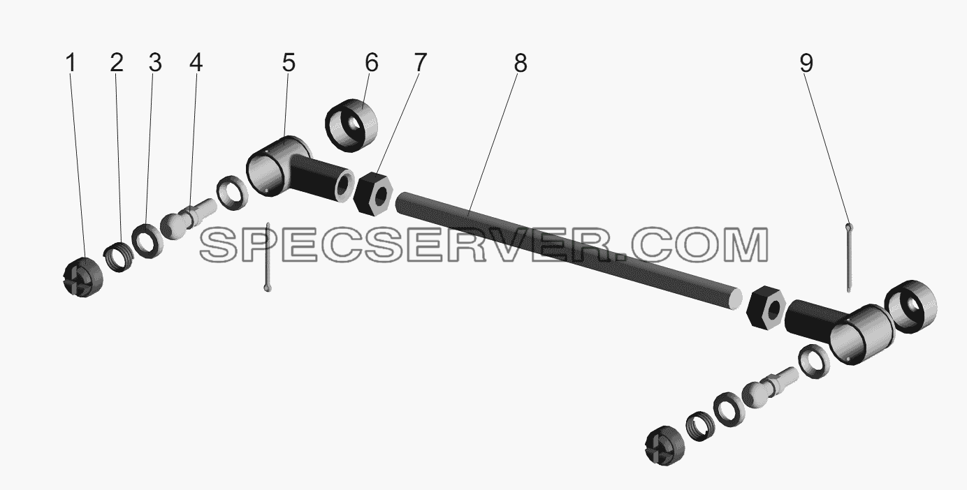 Тяга для МАЗ-6430A8 (5440A8, 5440A5) (список запасных частей)