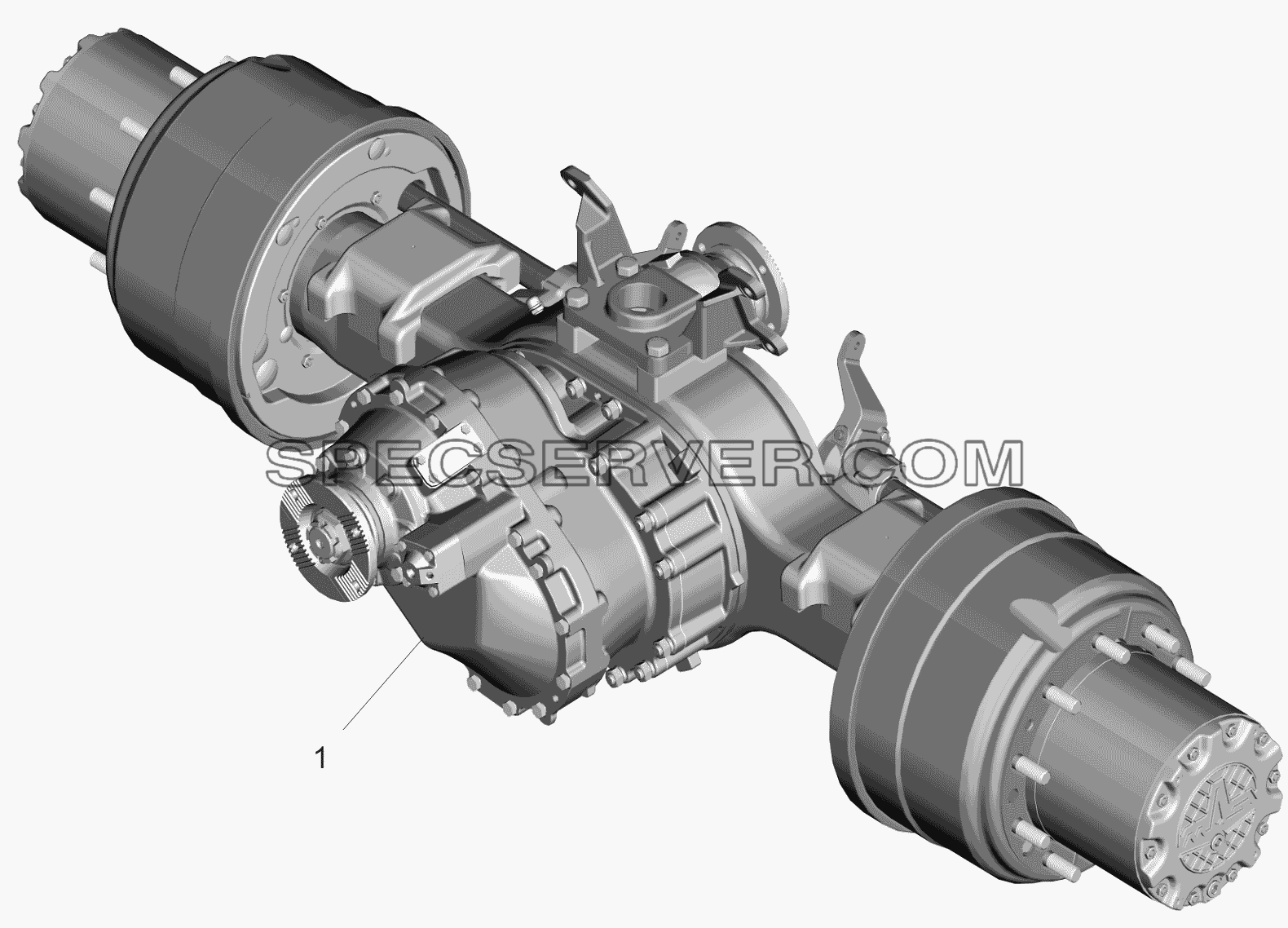 Мост средний для МАЗ-6430A8 (5440A8, 5440A5) (список запасных частей)