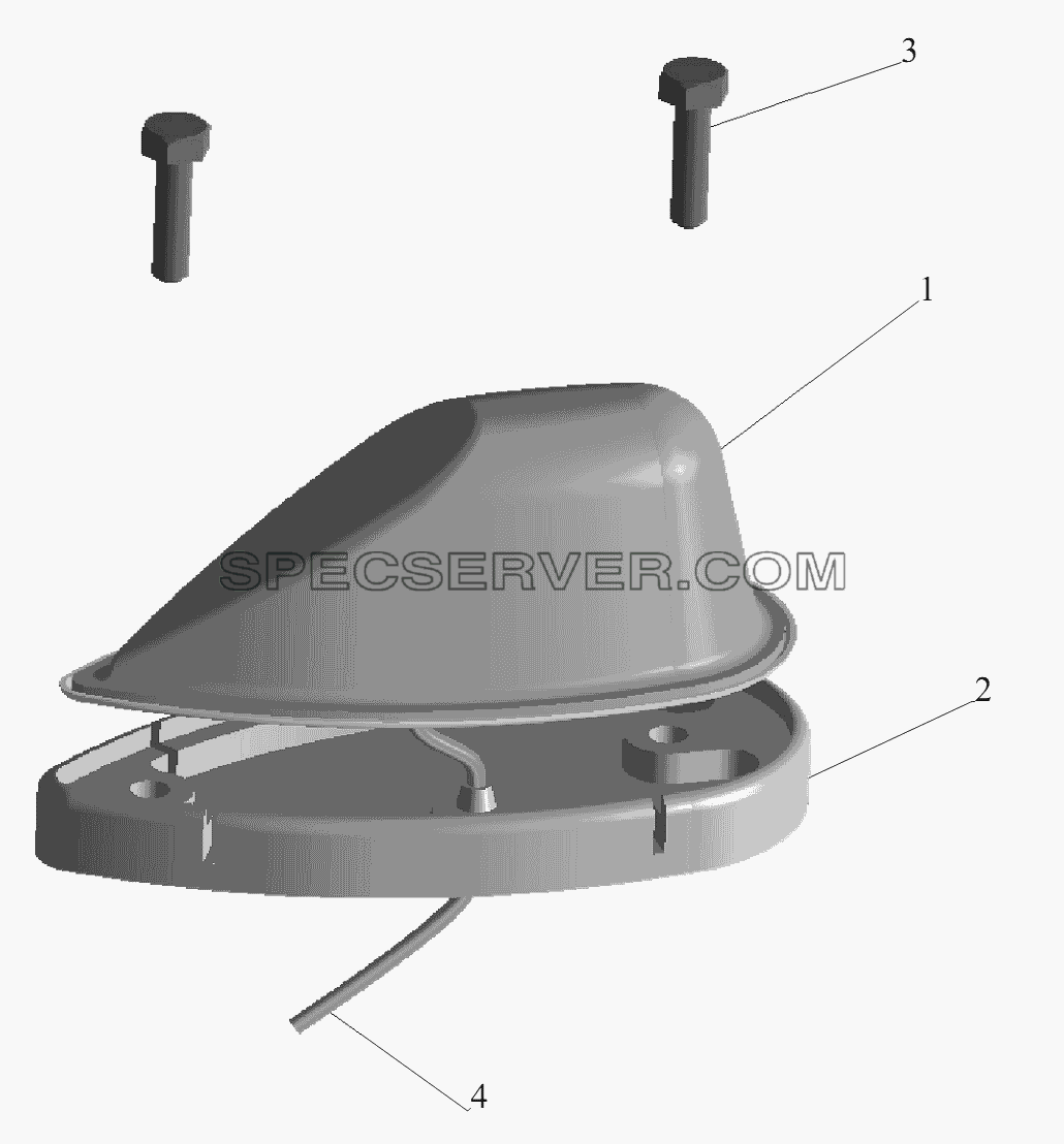 Установка фонарей автопоезда 6430-3700099 для МАЗ-6430A8 (5440A8, 5440A5) (список запасных частей)