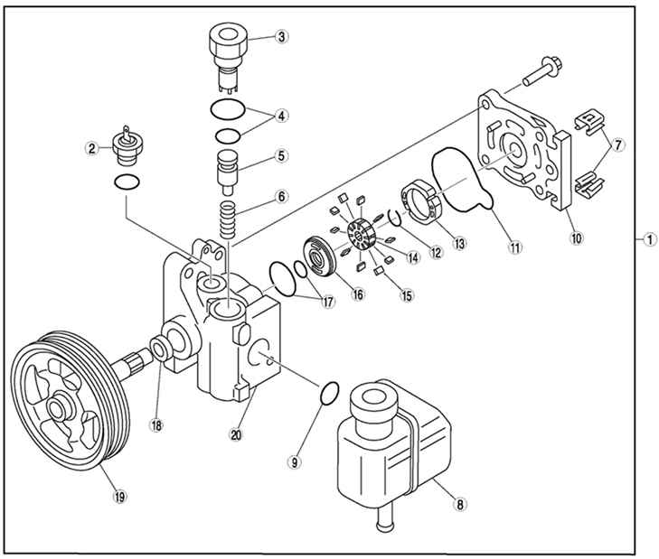 5.3.6.1 Снятие и установка насоса гидроусилителя Mazda 3