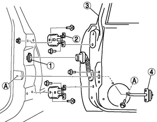 8.2.9 Снятие и установка задней двери Mazda 3