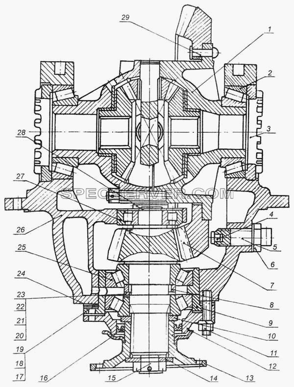 Редуктор 7505-2302010 для МоАЗа-7505 (список запасных частей)
