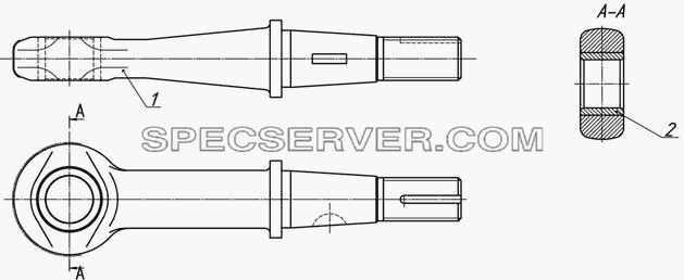 8602-2707040 Петля сцепная с втулкой для НефАЗа-8332 (двускатного) (список запасных частей)