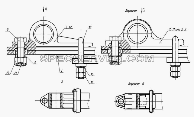 8332-2912012 Рессора с ушком для НефАЗа-8332 (двускатного) (список запасных частей)